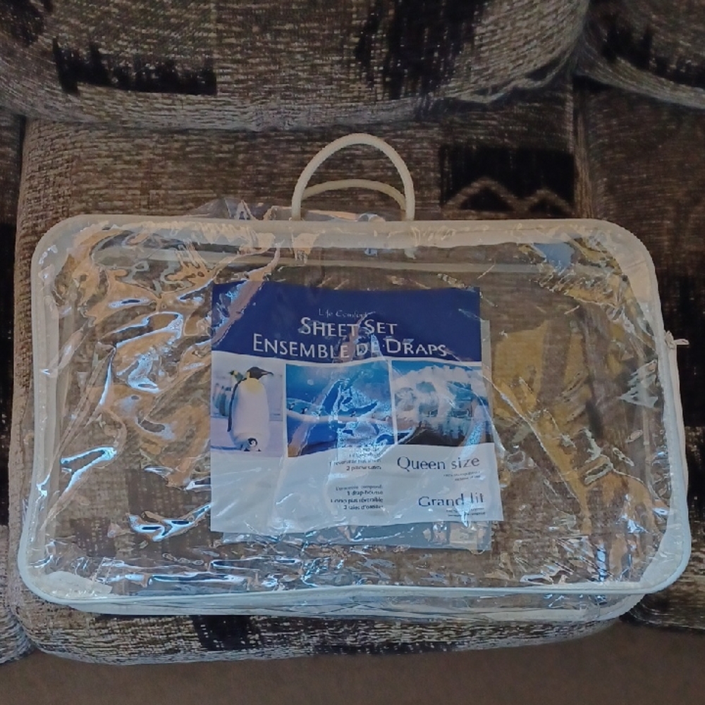 4/$30 Clear Plastic Storage Bag With Handles